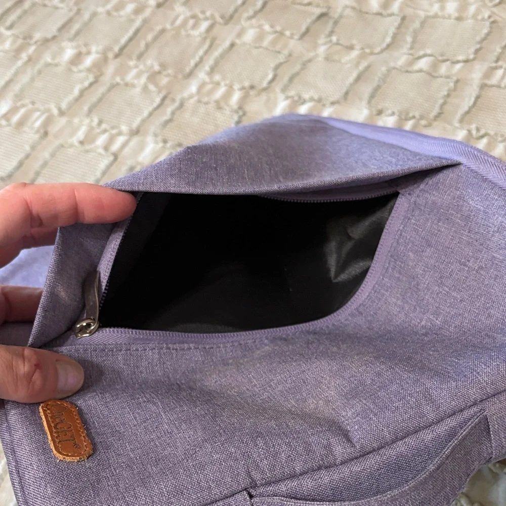Purple Tablet Sleeve with zipper closure and outside pocket